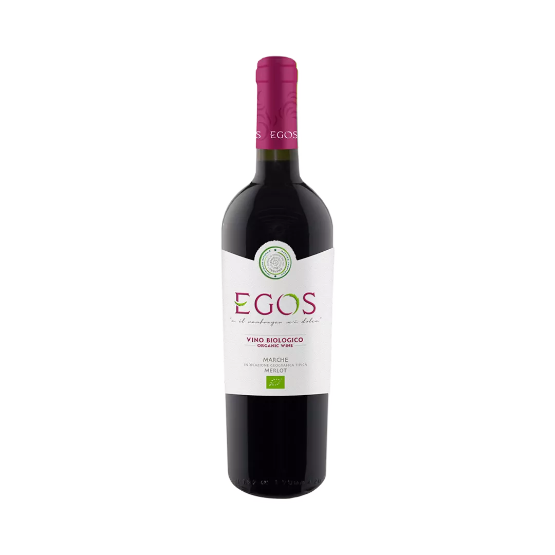 bottiglia vino rosso merlot biologico egos